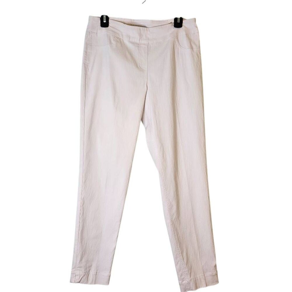 Slim-sations white ankle pants, pull on. 12, NWT. #920.